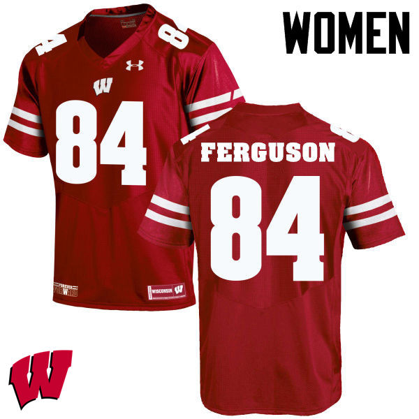 Women Winsconsin Badgers #84 Jake Ferguson College Football Jerseys-Red